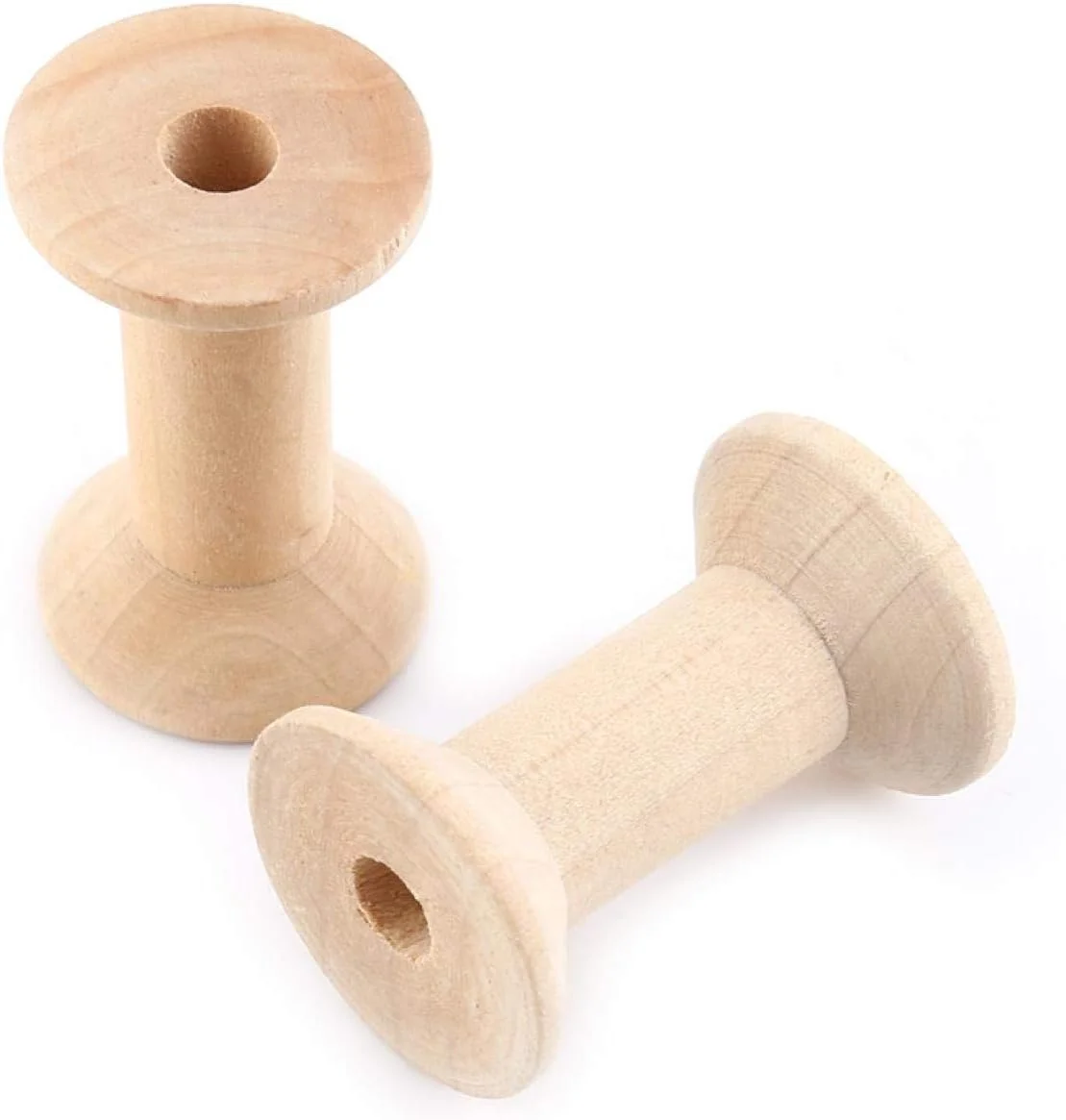 قرقره نخ خالی - 10 عدد قرقره نخ خالی چوبی رنگ چوب طبیعی 47mm x 31mm قرقره نخ خالی - 10 عدد قرقره نخ خالی چوبی رنگ چوب طبیعی 47mm x 31mm