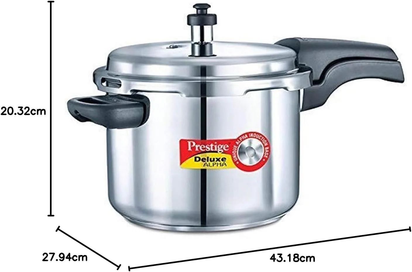 زودپز القایی پرستیژ آلفا دلوکس، استیل ضد زنگ، 6.5 لیتر، PRDA6.5 - نقره ای زودپز القایی پرستیژ آلفا دلوکس، استیل ضد زنگ، 6.5 لیتر، PRDA6.5 - نقره ای