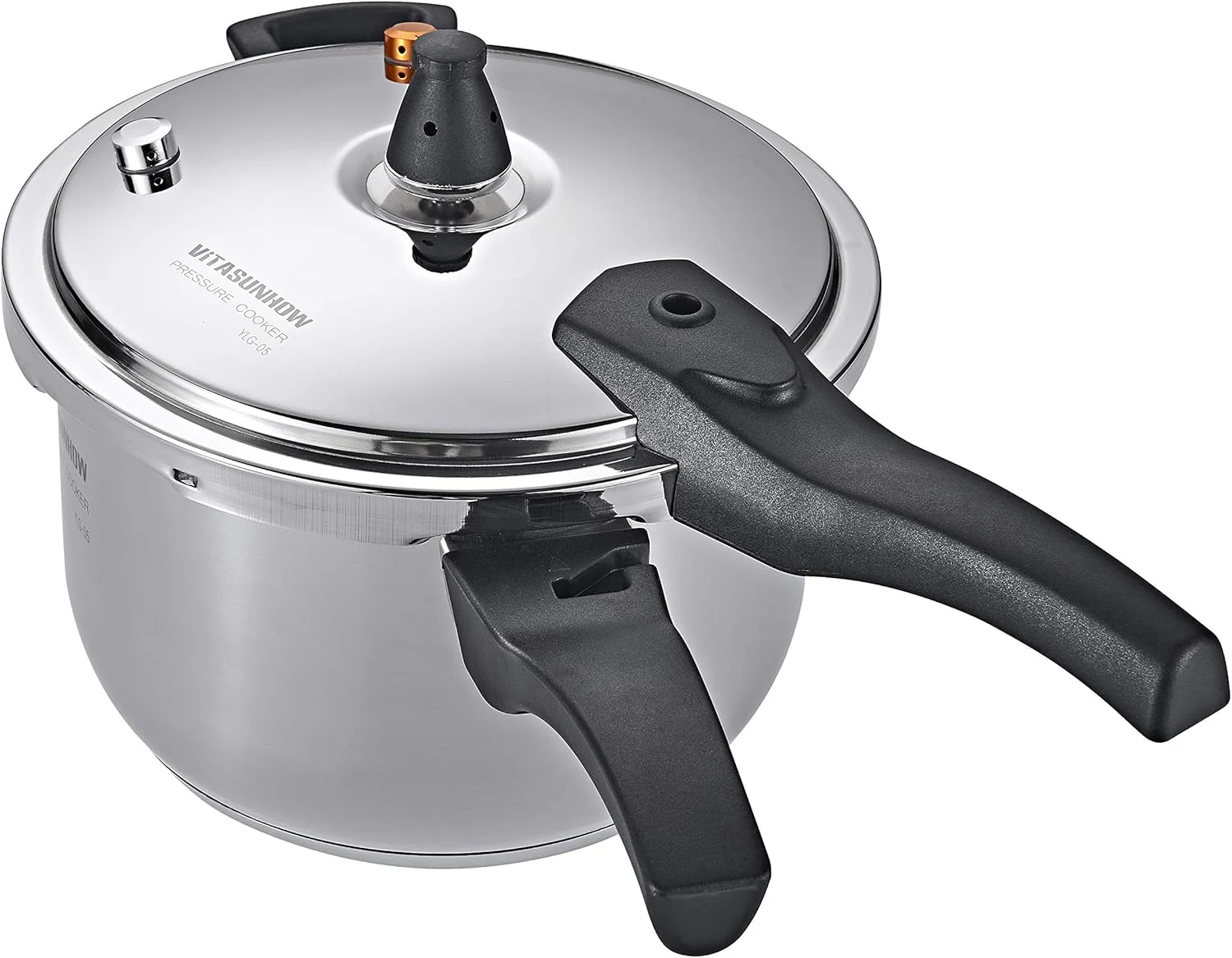 زودپز استیل ضد زنگ 6.6 کوارت / 7 لیتری، سازگار با القایی، توزیع یکنواخت حرارت، مناسب برای پخت و پز تحت فشار یا بخارپز (7 لیتری)