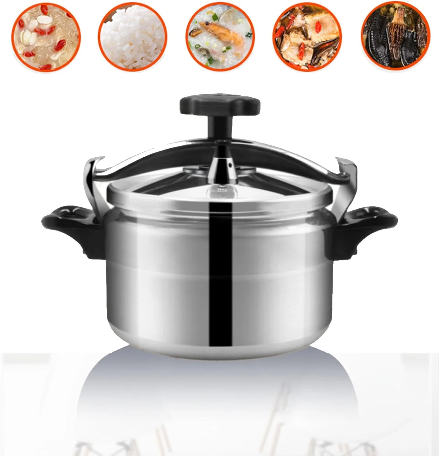 زودپز خانگی، زودپز ضد انفجار با ظرفیت بزرگ، زودپز چند منظوره آلیاژ آلومینیوم برای اجاق گاز و اجاق القایی (5 لیتر)