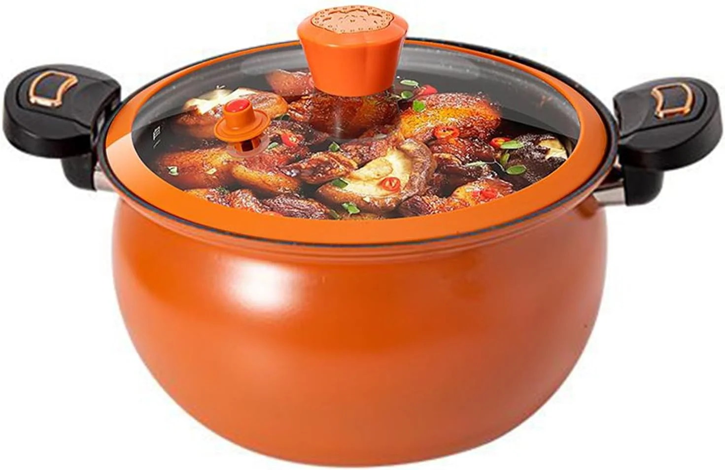 قابلمه زودپز - قابلمه پخت و پز برای خورشت | زودپز نچسب با گرمایش سریع و درب شیشه ای برای پخت و پز خانگی، جوشاندن، خورشت، سوپ و آماده سازی غذا