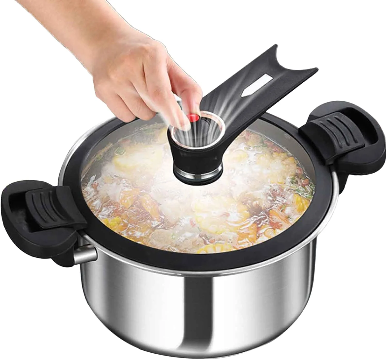 زودپز روگازی | زودپز کلاسیک، استیل ضد زنگ، پخت سریع، لوازم جانبی آشپزخانه چند منظوره برای لوبیا، گوشت، استیک، سوپ، خورشت، غذاخوری