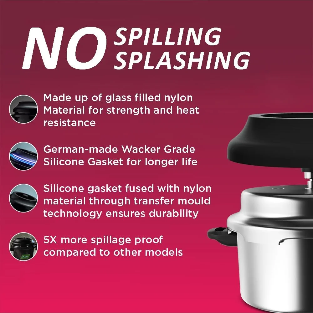 زودپز پریتی استیل با درب بیرونی 3 لیتری به همراه محافظ پاشش (کف القایی)