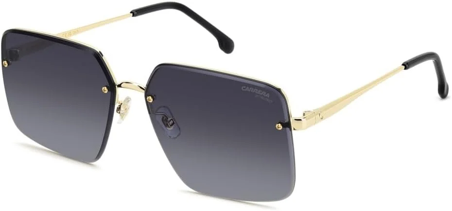 عینک آفتابی زنانه CARRERA CARRERA 3044/S با فریم مستطیلی، سایز 61 میلی متر، طلایی/مشکی