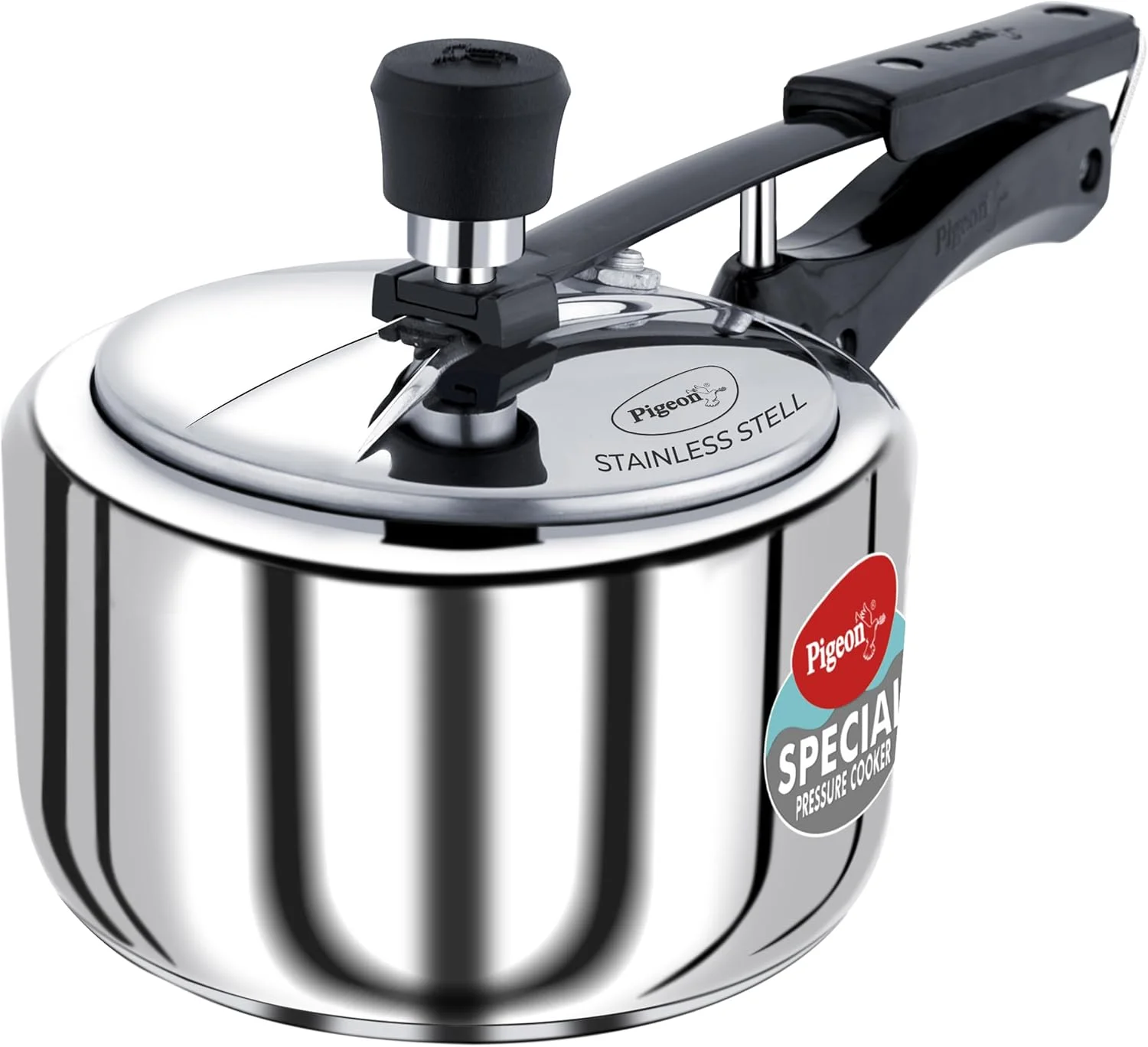 زودپز 2 لیتری استیل Pigeon by Stovekraft با درب داخلی و پایه القایی (نقره ای) دارای گواهینامه BIS
