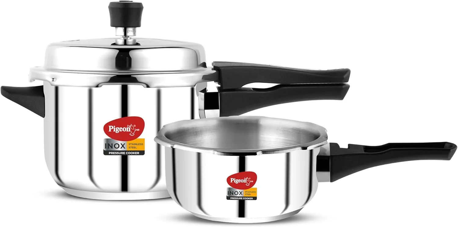 زودپز استیل ضد زنگ Pigeon by Stovekraft INOX با درب خارجی مناسب برای اجاق های القایی