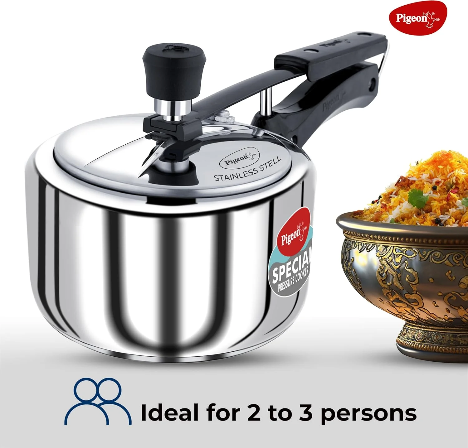 زودپز 2 لیتری استیل Pigeon by Stovekraft با درب داخلی و پایه القایی (نقره ای) دارای گواهینامه BIS زودپز 2 لیتری استیل Pigeon by Stovekraft با درب داخلی و پایه القایی (نقره ای) دارای گواهینامه BIS