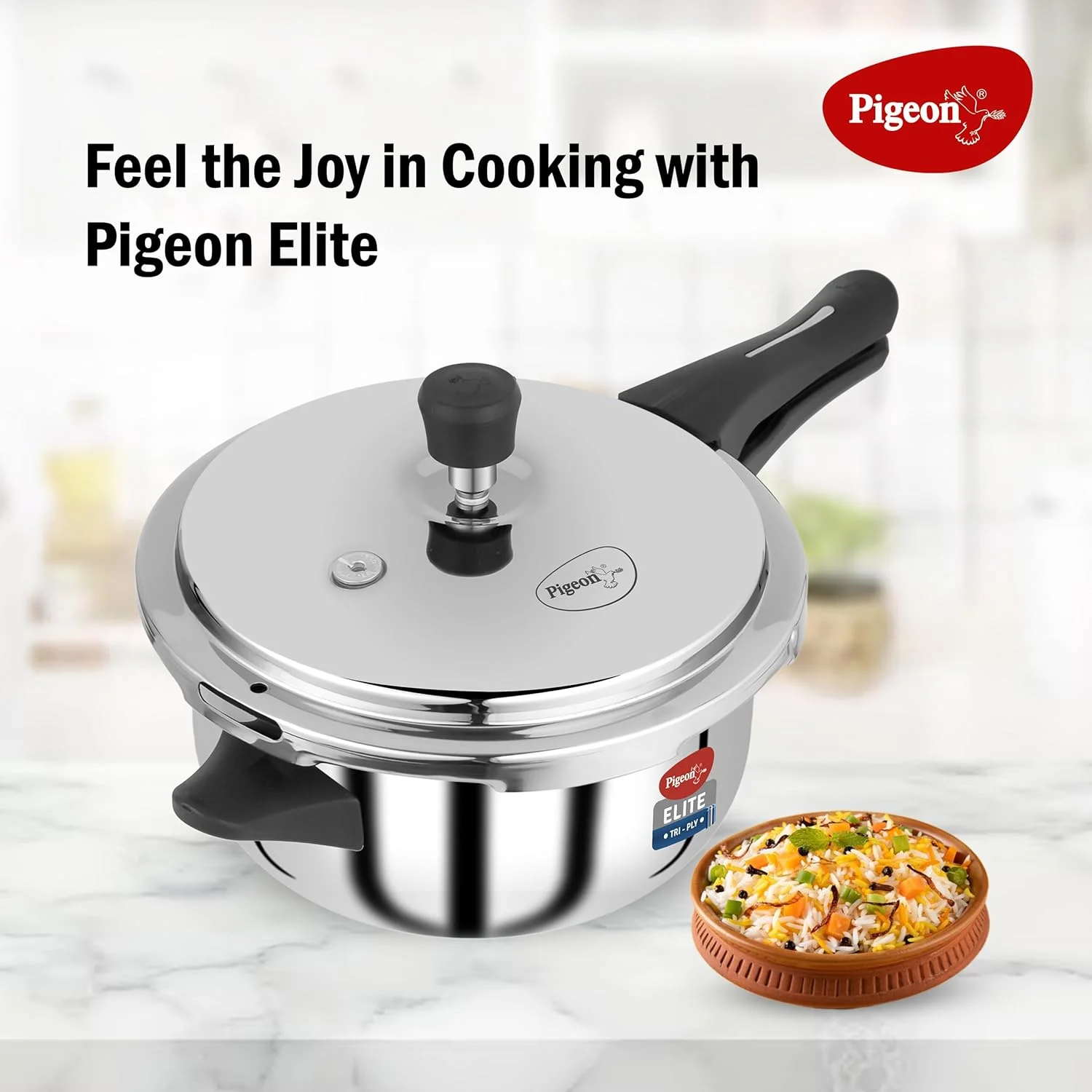 زودپز 3.5 لیتری پیجن مدل Elite Shine با بدنه سه لایه، درب خارجی، سازگار با اجاق گاز و اجاق القایی با توزیع یکنواخت حرارت برای پخت یکدست (استیل ضد زنگ، نقره ای) زودپز 3.5 لیتری پیجن مدل Elite Shine با بدنه سه لایه، درب خارجی، سازگار با اجاق گاز و اجاق القایی با توزیع یکنواخت حرارت برای پخت یکدست (استیل ضد زنگ، نقره ای)