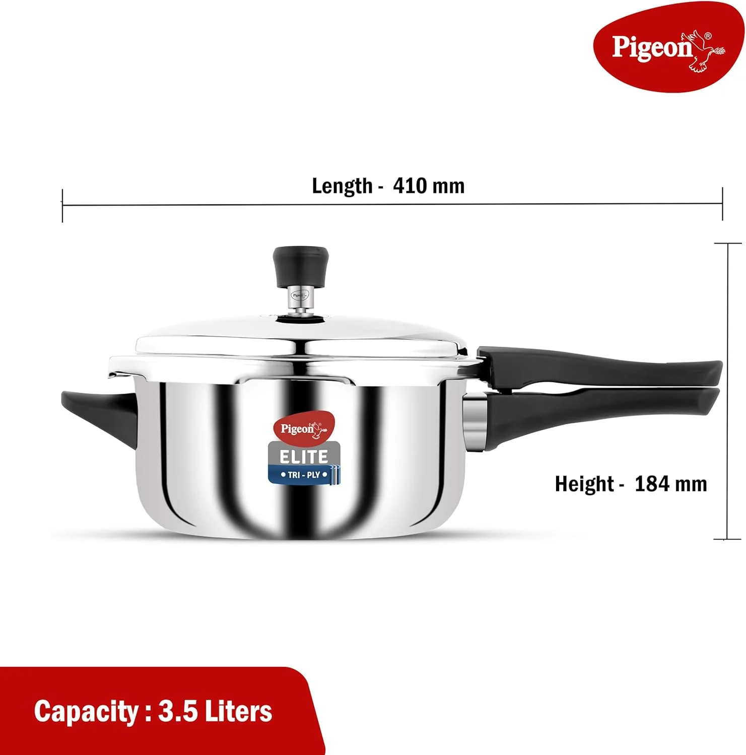 زودپز 3.5 لیتری پیجن بای استووکرافت مدل Elite Shine با بدنه سه لایه، درب خارجی، سازگار با اجاق گاز و اجاق القایی با توزیع یکنواخت حرارت برای پخت یکدست (استیل ضد زنگ، نقره ای) زودپز 3.5 لیتری پیجن بای استووکرافت مدل Elite Shine با بدنه سه لایه، درب خارجی، سازگار با اجاق گاز و اجاق القایی با توزیع یکنواخت حرارت برای پخت یکدست (استیل ضد زنگ، نقره ای)