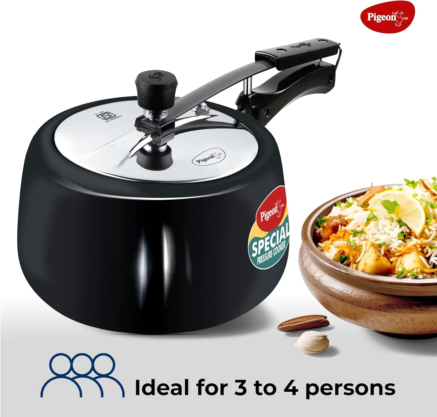 زودپز 3 لیتری Special Plus Pigeon by Stovekraft با درب داخلی آنودایز سخت و پایه القایی