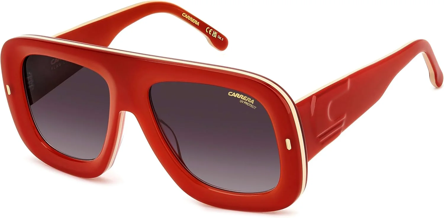 عینک آفتابی زنانه Carrera FLAGLAB 18 C3E/X4 نارنجی طلایی استاندارد، استاندارد، 57