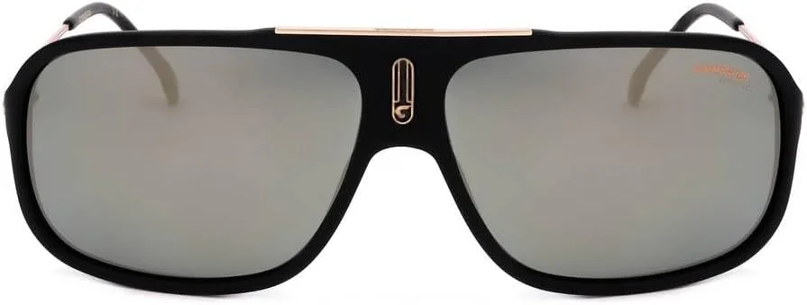 عینک آفتابی مستطیلی CARRERA-COOL65 0I46/JO مشکی/طلایی خاکستری آینه طلایی، مشکی/طلایی، 64