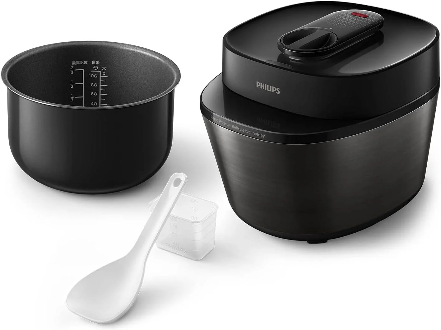 زودپز همه کاره فیلیپس - ظرفیت 5 لیتر، صفحه لمسی دیجیتال، برنامه های پخت از پیش تعیین شده - HD2151/56 مشکی