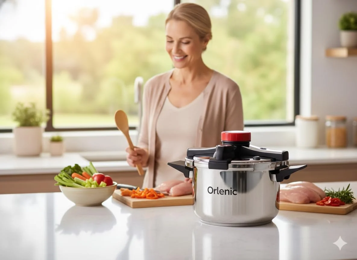 زودپز 6 لیتری اورلنیک استیل ضد زنگ 304 | دیگ زودپز برای اجاق گاز و القایی | قابلمه پخت و پز ایمن و جهانی با درب شیشه ای و سبد بخارپز | پخت سریع برای گوشت، برنج، سوپ زودپز 6 لیتری اورلنیک استیل ضد زنگ 304 | دیگ زودپز برای اجاق گاز و القایی | قابلمه پخت و پز ایمن و جهانی با درب شیشه ای و سبد بخارپز | پخت سریع برای گوشت، برنج، سوپ