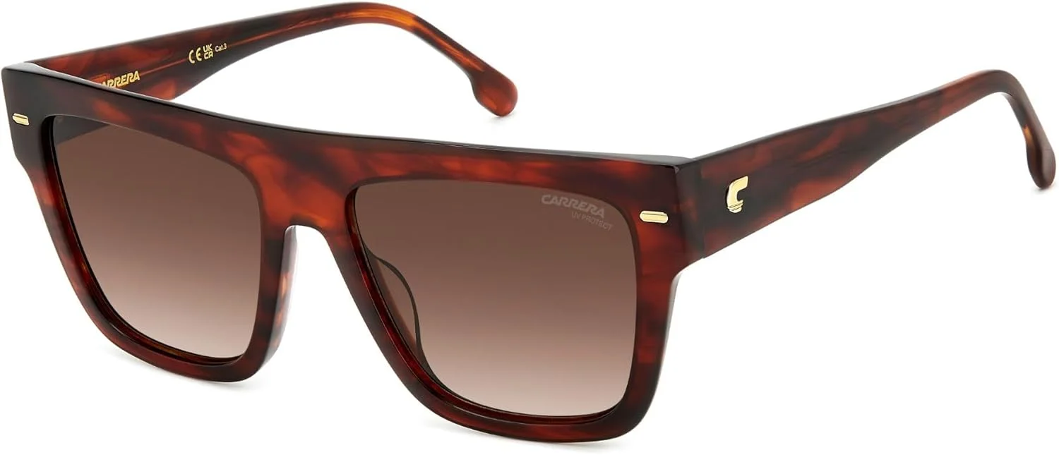 عینک آفتابی CARRERA مدل CARRERA 3016/S قهوه ای شاخی 55/17/140 زنانه عینک آفتابی CARRERA مدل CARRERA 3016/S قهوه ای شاخی 55/17/140 زنانه