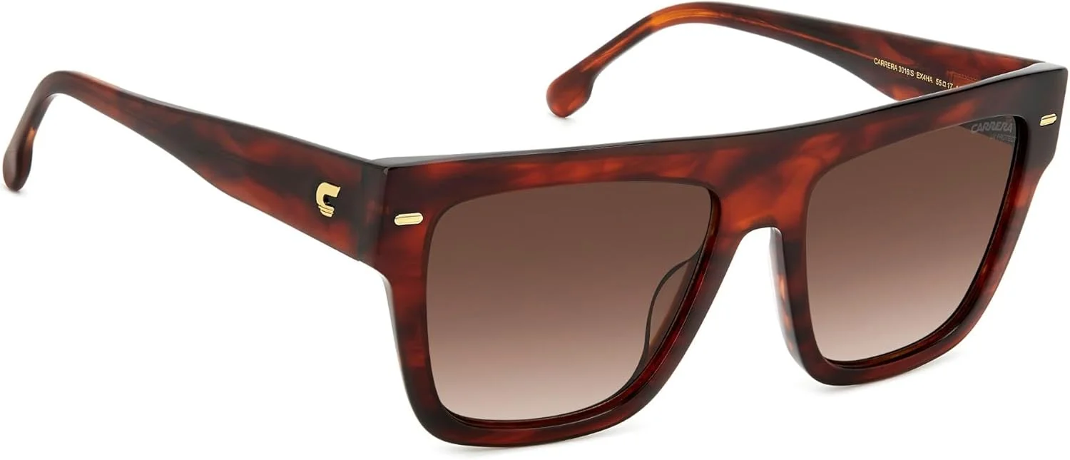 عینک آفتابی CARRERA مدل CARRERA 3016/S قهوه ای شاخی 55/17/140 زنانه عینک آفتابی CARRERA مدل CARRERA 3016/S قهوه ای شاخی 55/17/140 زنانه