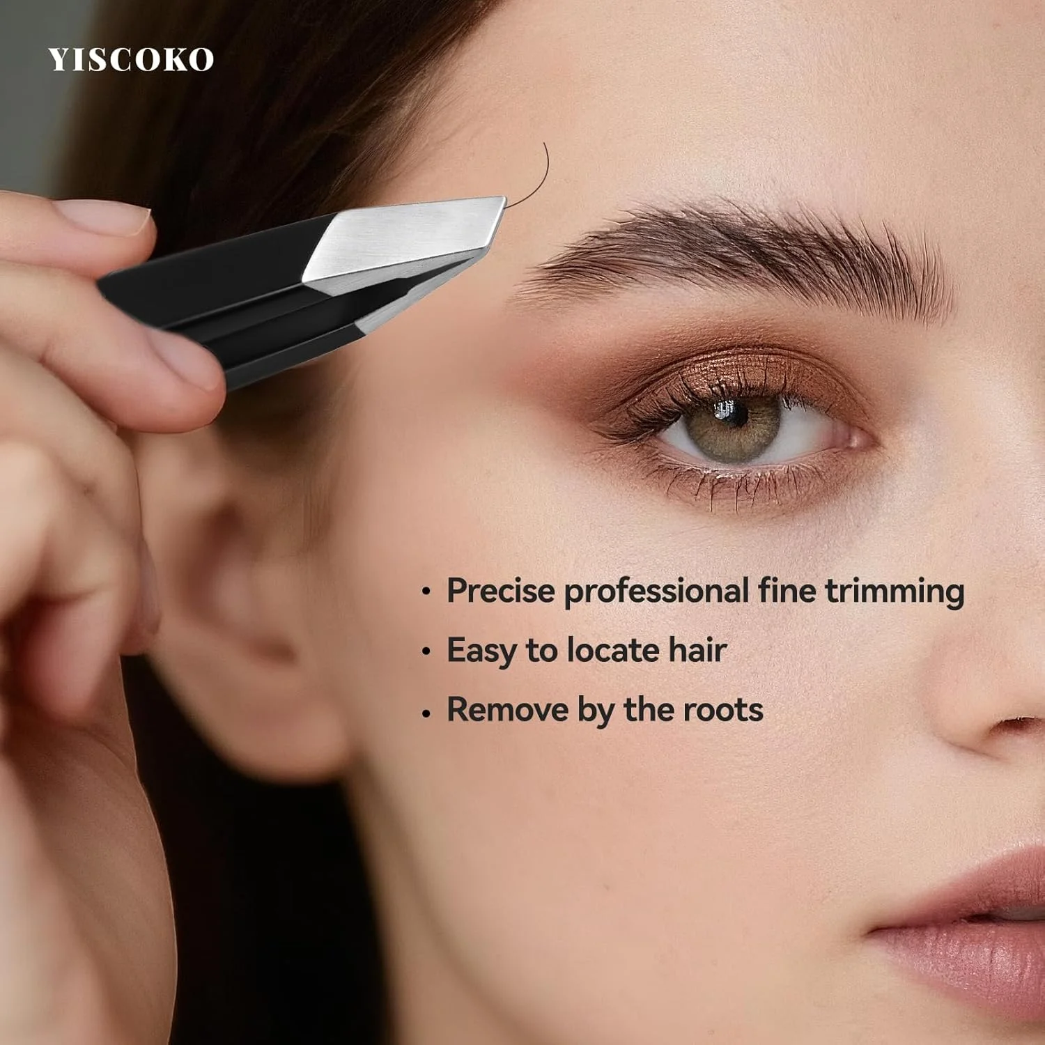 موچین حرفه ای موهای صورت YISCOKO موچین ابرو استیل ضد زنگ (2 عدد، مشکی) موچین حرفه ای موهای صورت YISCOKO موچین ابرو استیل ضد زنگ (2 عدد، مشکی)