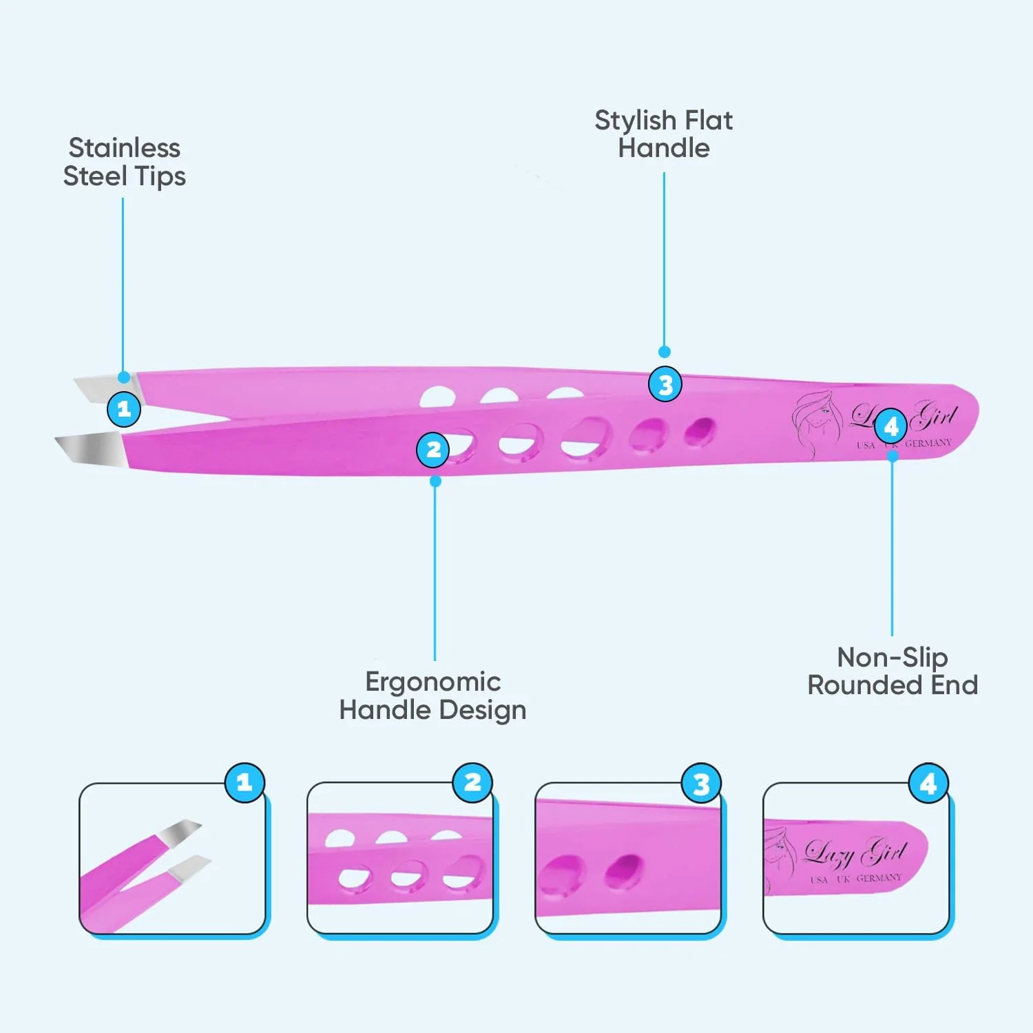 موچین ابرو دقیق YNR – موچین حرفه ای استیل ضد زنگ با نوک مورب برای برداشتن موهای زیر پوستی، چانه و صورت، موچین از بین برنده موهای زائد، موچین برداشتن خرده ها، جوش های سرسیاه، کنه، مژه، مناسب برای خانم ها و آقایان (صورتی) موچین ابرو دقیق YNR – موچین حرفه ای استیل ضد زنگ با نوک مورب برای برداشتن موهای زیر پوستی، چانه و صورت، موچین از بین برنده موهای زائد، موچین برداشتن خرده ها، جوش های سرسیاه، کنه، مژه، مناسب برای خانم ها و آقایان (صورتی)
