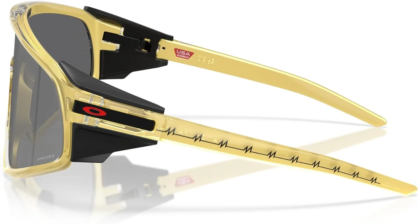 عینک آفتابی مستطیلی یونی‌سکس اوکلی، شیشه طلایی Pm / مشکی Prizm، 35 میلی‌متر