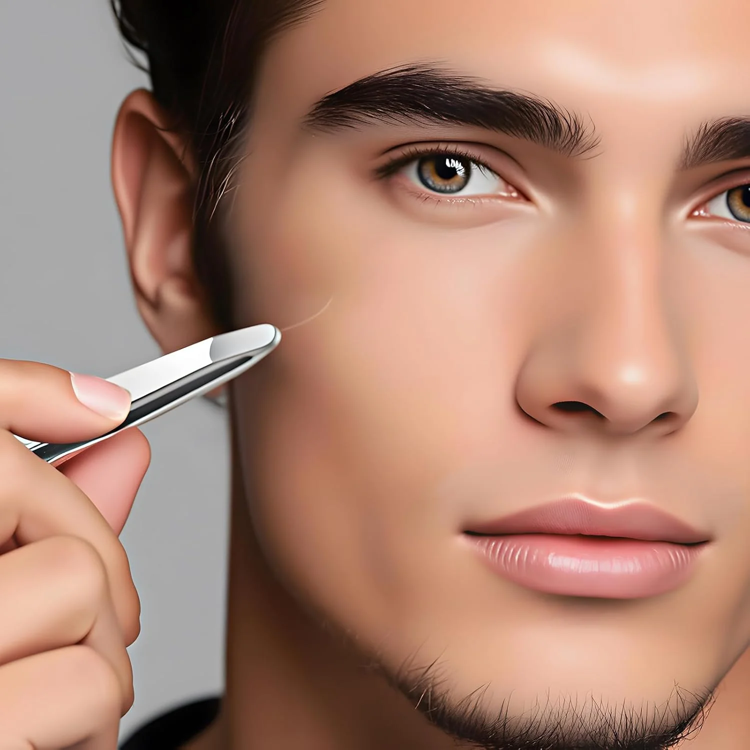 موچین زنانه بیلالیبو برای موهای صورت، ست 5 عددی موچین ابرو مردانه، موچین موهای زیرپوستی، موچین حرفه ای استیل ضد زنگ برای از بین بردن مو