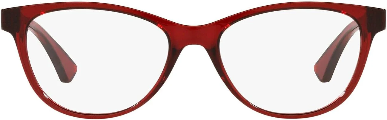 فریم عینک طبی زنانه گرد Oakley Ox8146 Plungeline، قرمز آجری نیمه شفاف براق/لنز دمو، 50 میلی متر