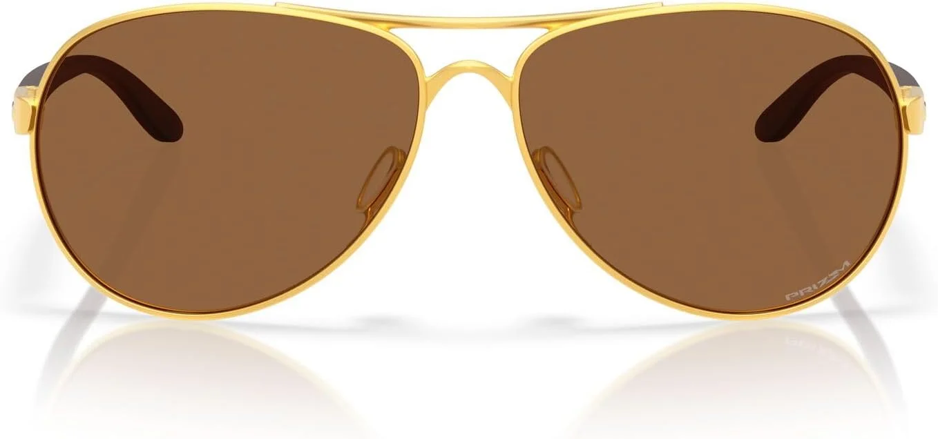 عینک آفتابی خلبانی زنانه Oakley مدل OO4079 Feedback، طلایی ساتن/برنز Prizm، 59 میلی متر