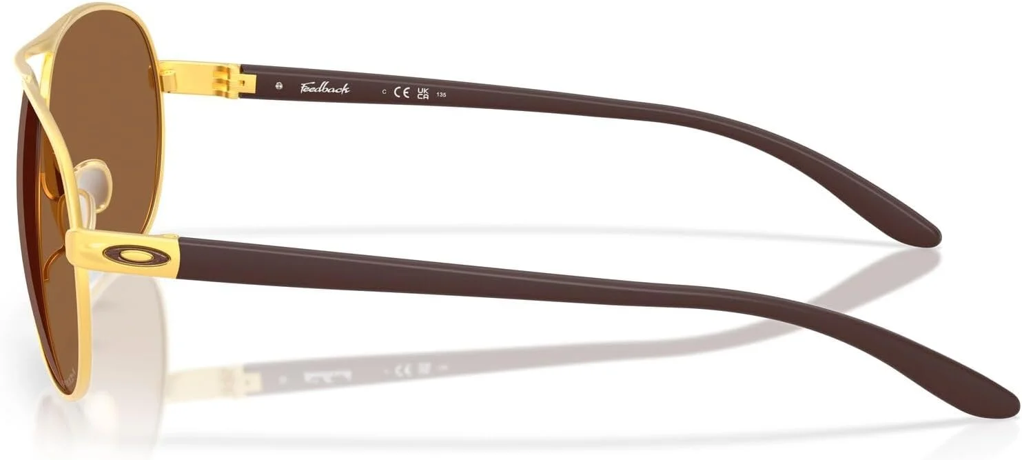 عینک آفتابی خلبانی زنانه Oakley مدل OO4079 Feedback، طلایی ساتن/برنز Prizm، 59 میلی متر عینک آفتابی خلبانی زنانه Oakley مدل OO4079 Feedback، طلایی ساتن/برنز Prizm، 59 میلی متر
