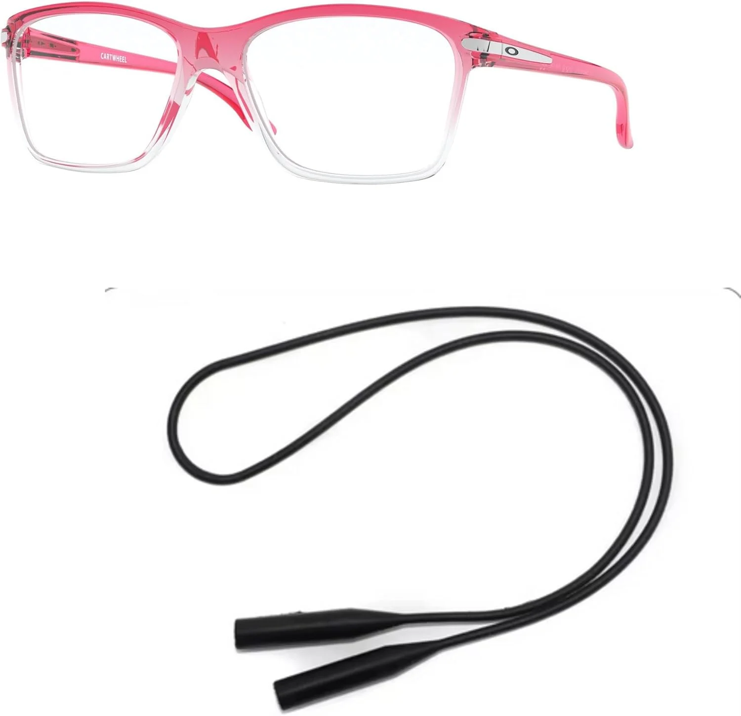بسته عینک Oakley OY8010: OY 8010 CARTWHEEL 801007 Pink Fade و بند سیلیکونی ضد لغزش یونیورسال بسته عینک Oakley OY8010: OY 8010 CARTWHEEL 801007 Pink Fade و بند سیلیکونی ضد لغزش یونیورسال