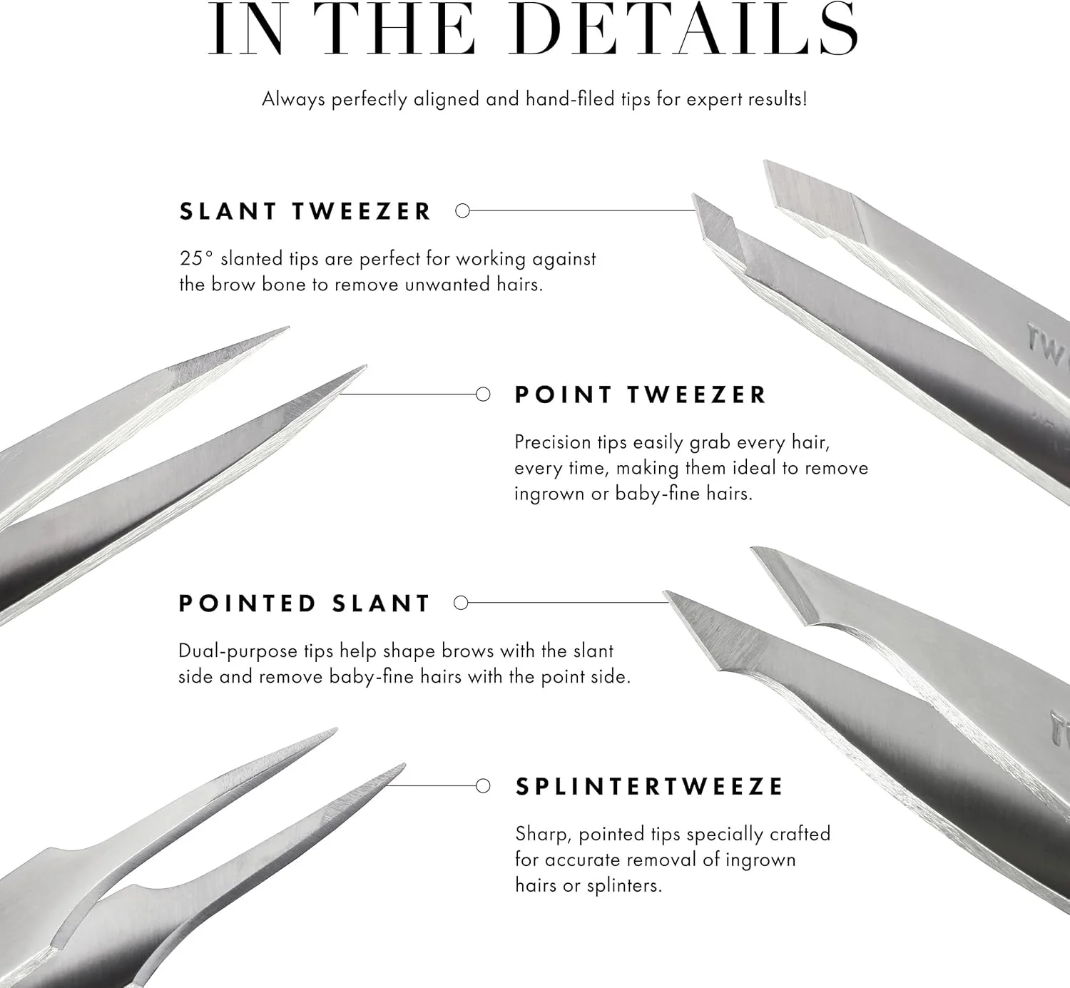 ست موچین مینی مورب و نوک تیز هالیگرافیک تویزرمن ست موچین مینی مورب و نوک تیز هالیگرافیک تویزرمن