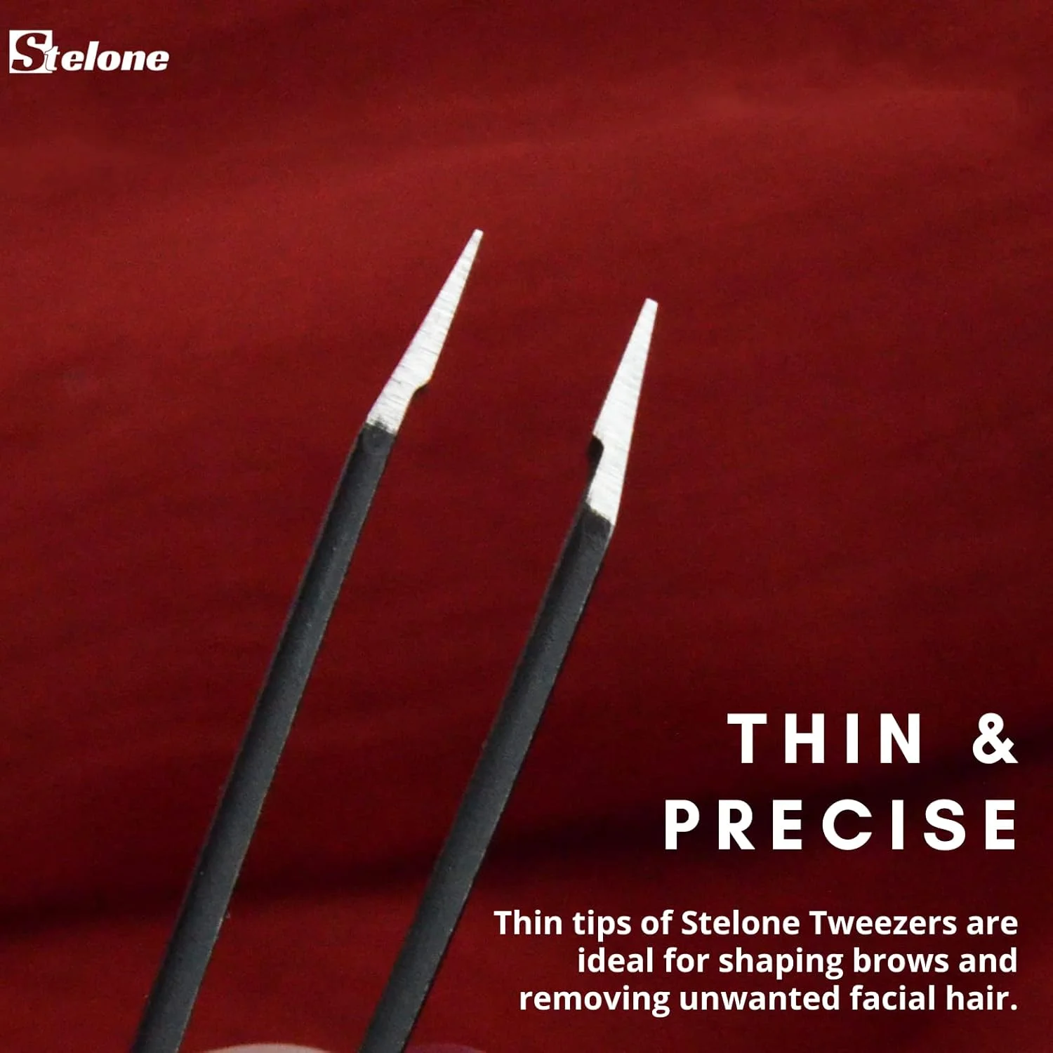 موچین ابرو Stelone - موچین ابرو نوک مورب حرفه ای استیل ضد زنگ برای زنان و مردان - دقت عالی در ابرو، موهای صورت و موهای زیر پوستی (مشکی) موچین ابرو Stelone - موچین ابرو نوک مورب حرفه ای استیل ضد زنگ برای زنان و مردان - دقت عالی در ابرو، موهای صورت و موهای زیر پوستی (مشکی)