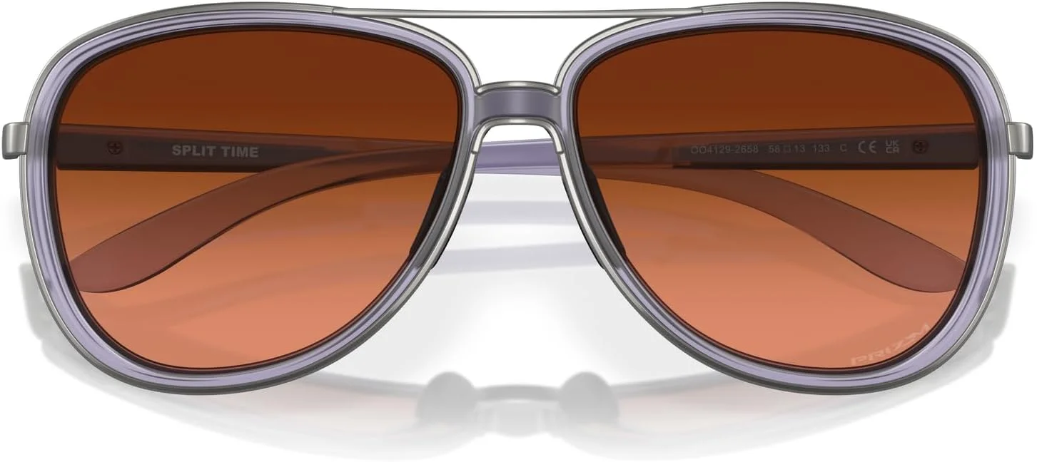 عینک آفتابی زنانه Oakley مدل 0OO4129 Split Time Squared، یاسی مات/ قهوه ای گرادیان Prizm عینک آفتابی زنانه Oakley مدل 0OO4129 Split Time Squared، یاسی مات/ قهوه ای گرادیان Prizm