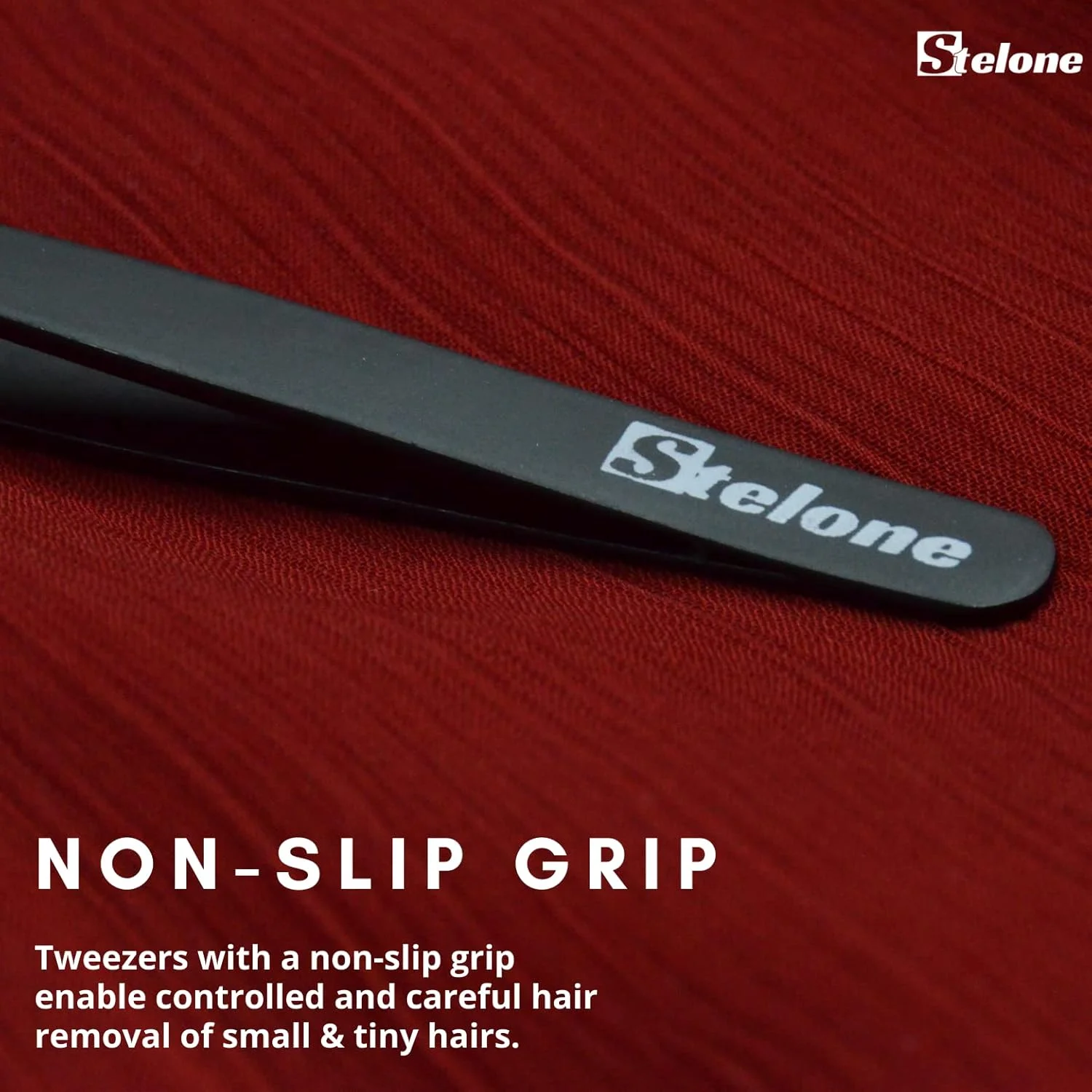 موچین ابرو Stelone - موچین ابرو نوک مورب حرفه ای استیل ضد زنگ برای زنان و مردان - دقت عالی در ابرو، موهای صورت و موهای زیر پوستی (مشکی) موچین ابرو Stelone - موچین ابرو نوک مورب حرفه ای استیل ضد زنگ برای زنان و مردان - دقت عالی در ابرو، موهای صورت و موهای زیر پوستی (مشکی)