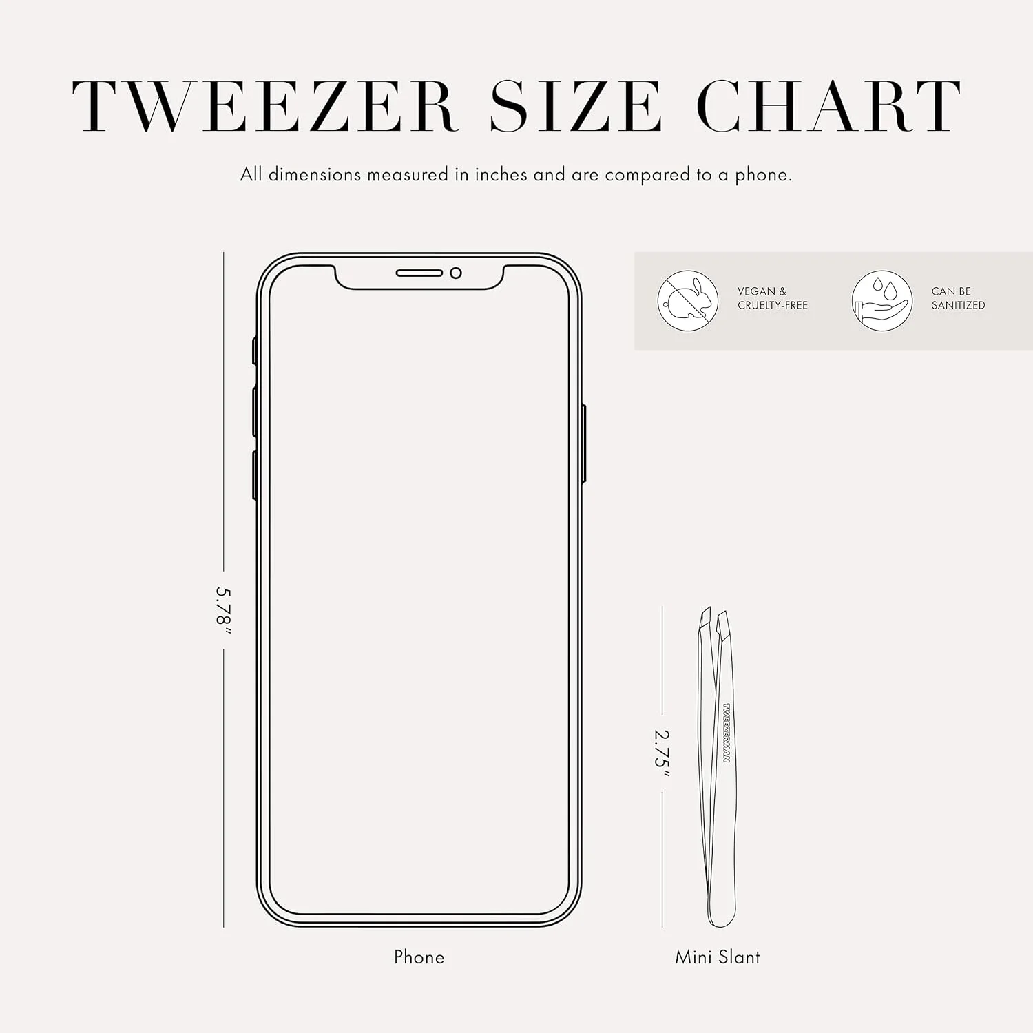 موچین مینی مورب رزگلد Tweezerman به همراه کیف