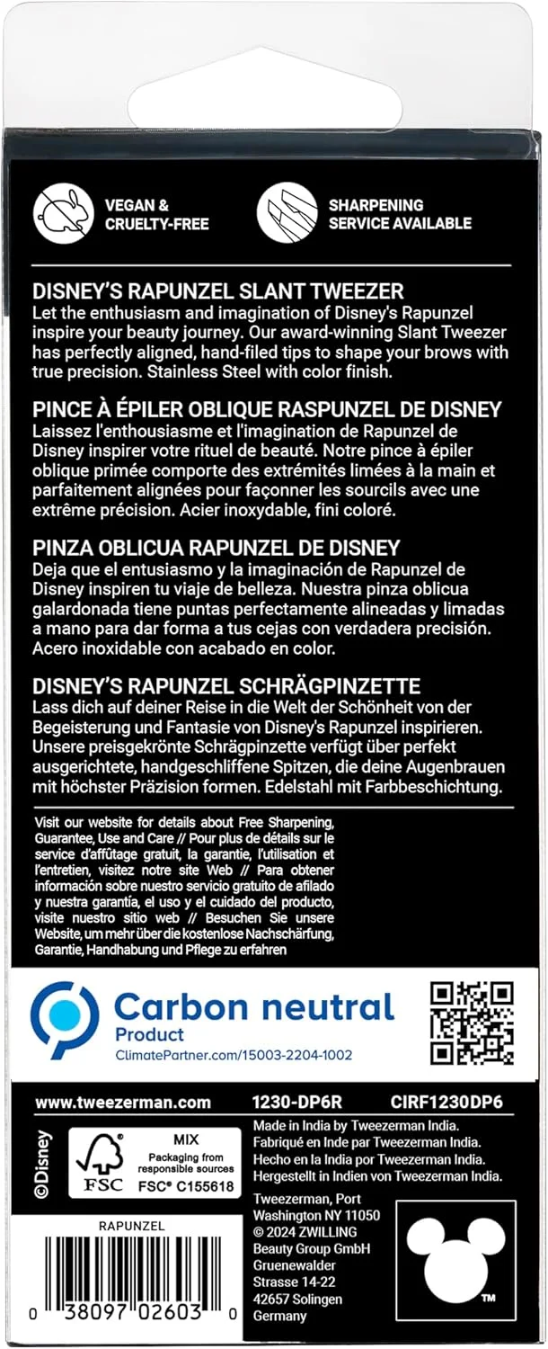 موچین نوک مورب راپونزل تویزرمن - موچین ابرو برای زنان و مردان موچین نوک مورب راپونزل تویزرمن - موچین ابرو برای زنان و مردان