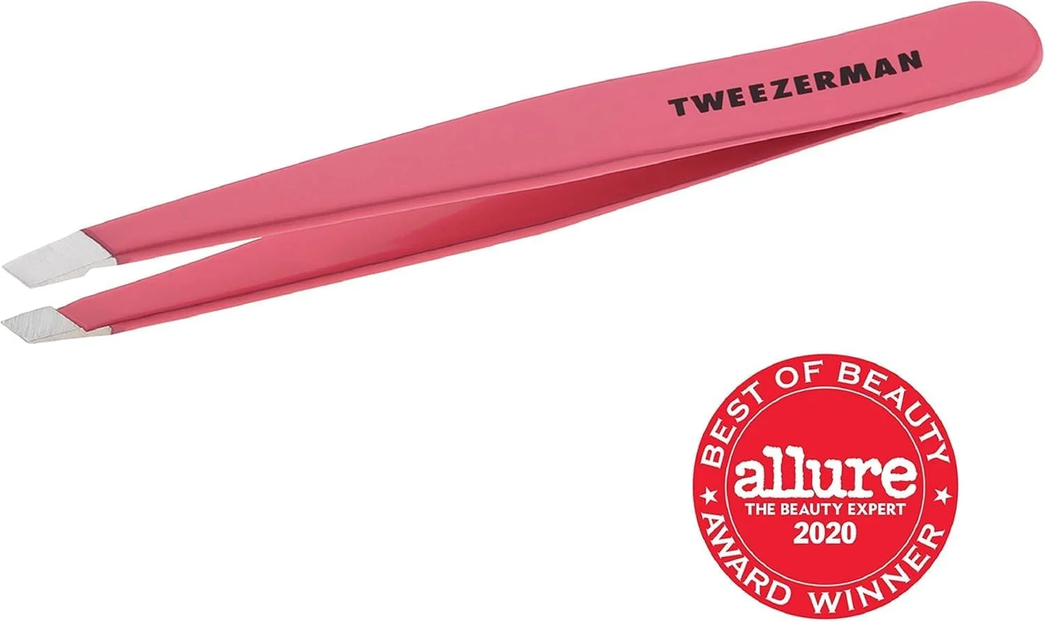 موچین نوک کج رنگی Tweezerman در رنگ شمعدانی موچین نوک کج رنگی Tweezerman در رنگ شمعدانی