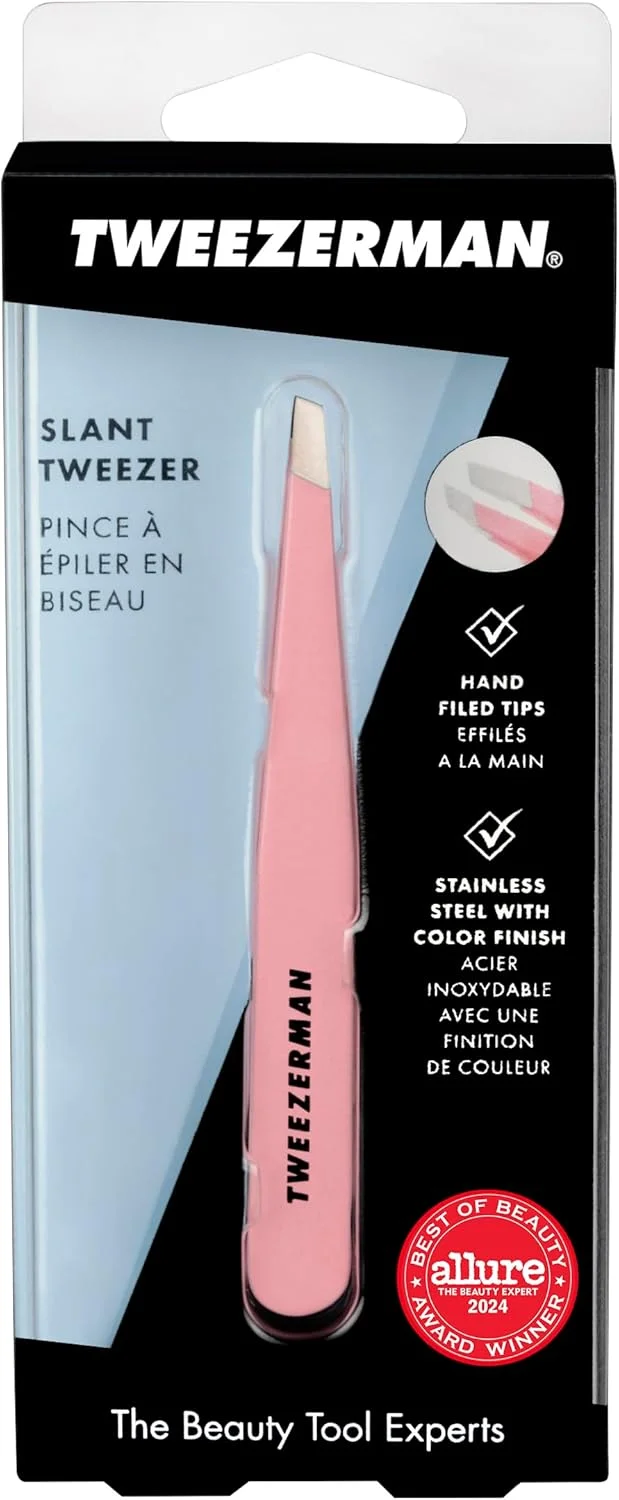 موچین انحصاری نوک کج رز دودی Tweezerman - موچین موکن، فولاد ضد زنگ موچین انحصاری نوک کج رز دودی Tweezerman - موچین موکن، فولاد ضد زنگ