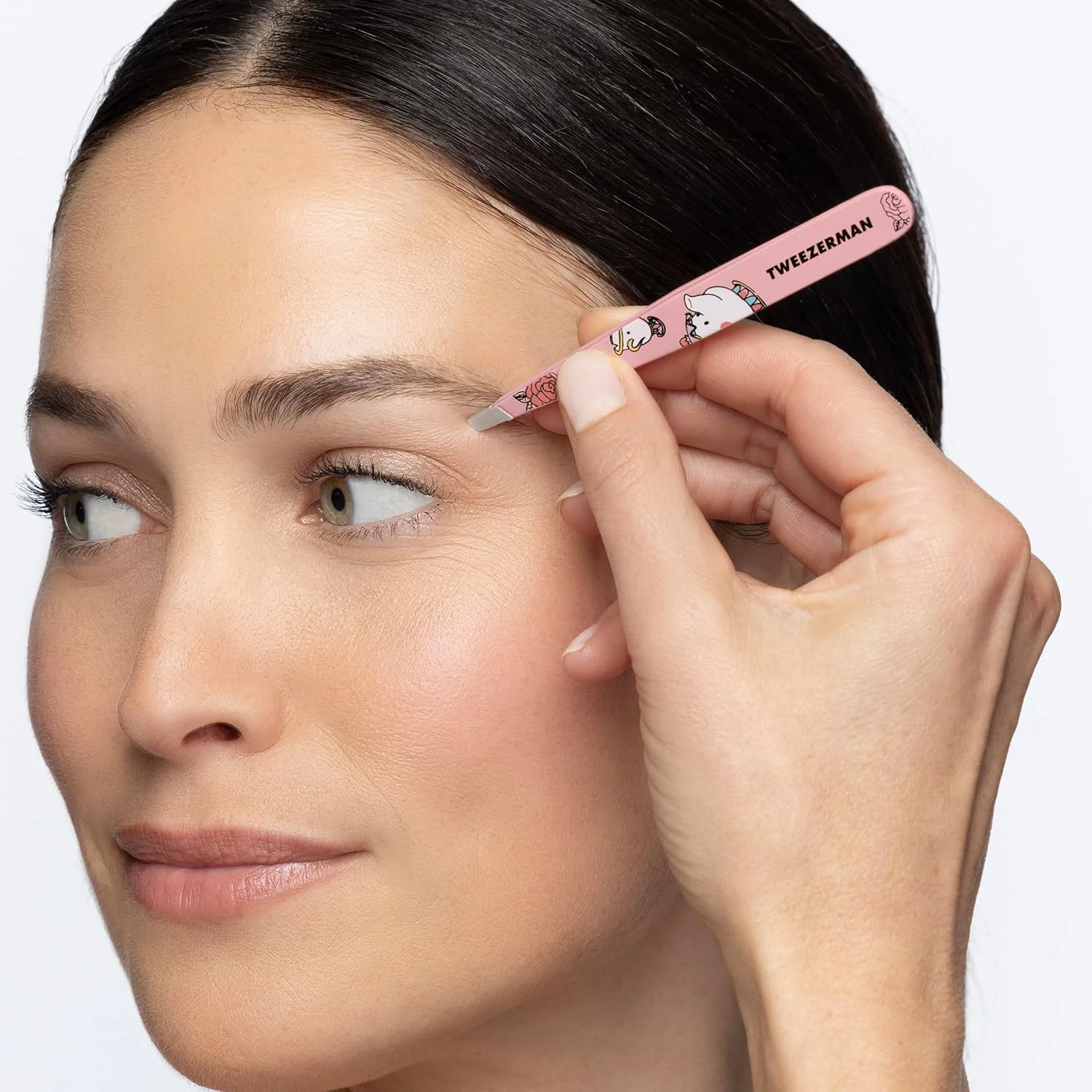 موچین نوک مورب Belle Tweezerman - موچین ابرو برای زنان و مردان