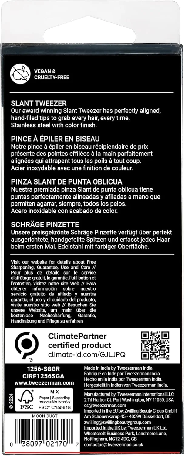 موچین انحصاری Tweezerman Amazon مدل Moon Dust Slant موچین انحصاری Tweezerman Amazon مدل Moon Dust Slant