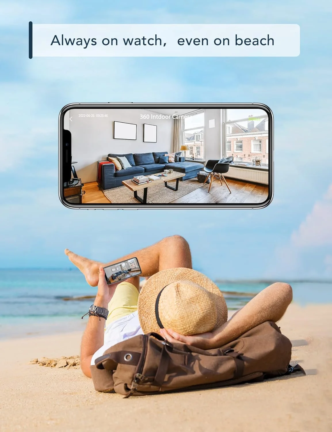 دوربین داخلی GNCC، دوربین امنیتی 1080P، 2 عدد دوربین مداربسته، امنیت خانه، دوربین امنیتی خانه، تشخیص حرکت/صدا، صدای دو طرفه، دید در شب، آلارم