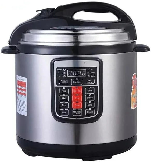 مولتی کوکر هوشمند 10 لیتری | پلوپز و زودپز برقی با فشار بالا با نمایشگر دیجیتال و 12 عملکرد پخت از پیش تعیین شده