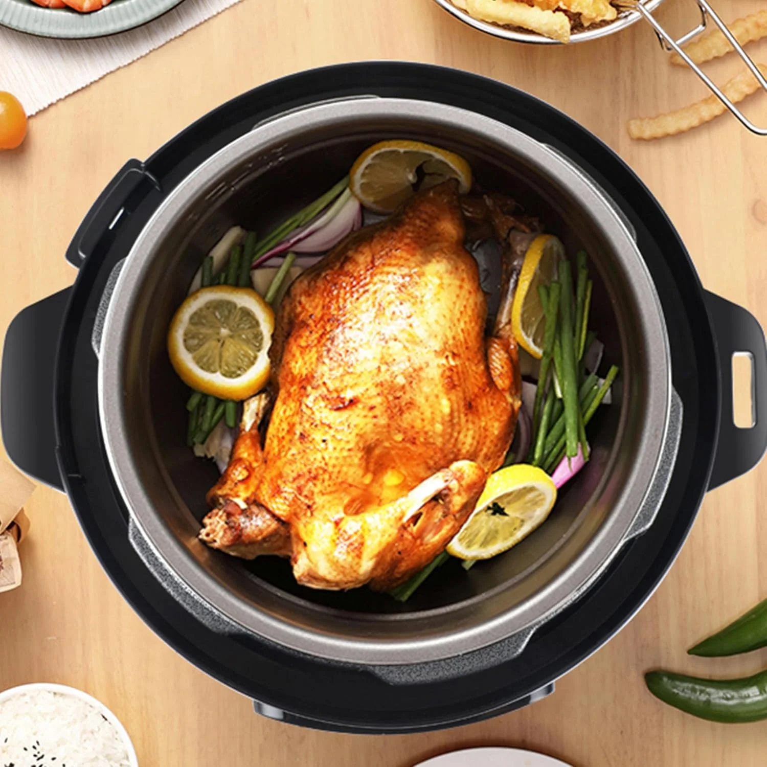 زودپز دیجیتال مباشی مدل ME-PC812 - ظرفیت 12 لیتر، توان 1600 وات، 7 کاره (نقره ای)