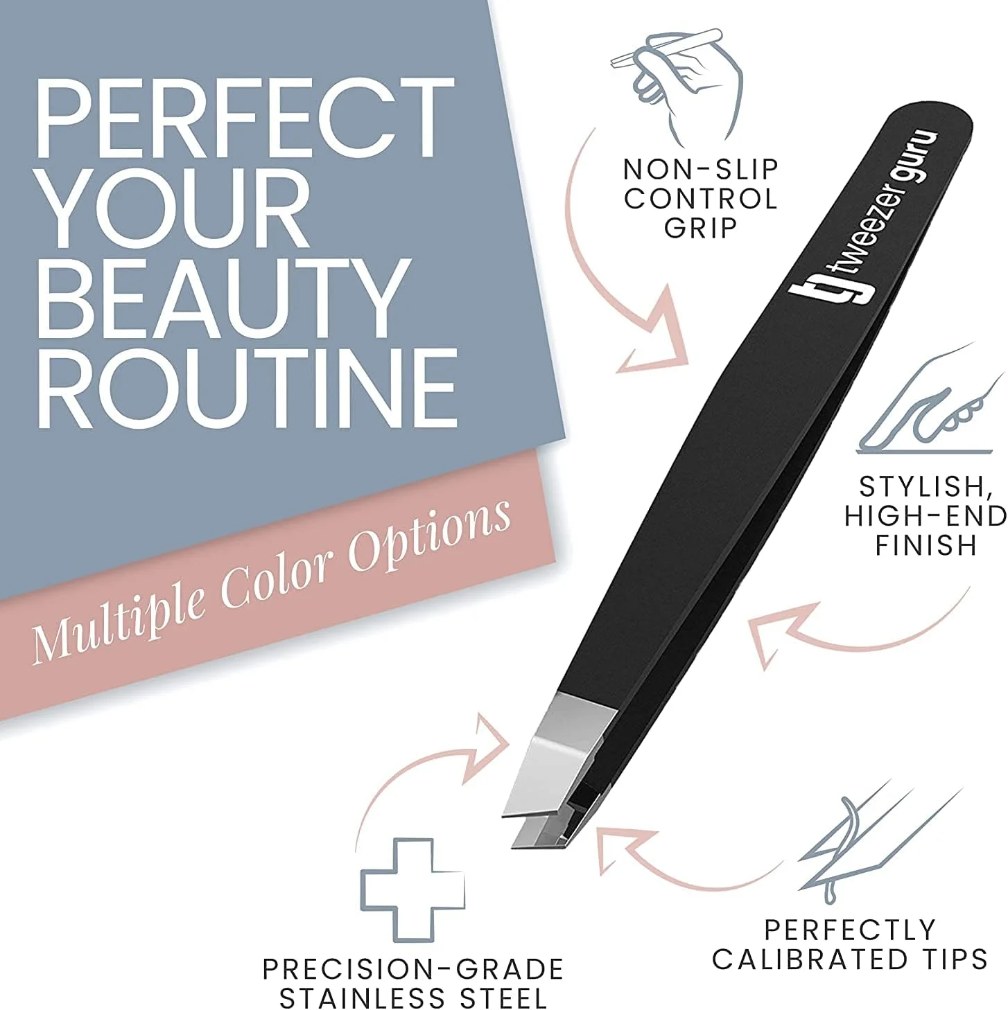 موچین ابرو توییزر گورو برای موهای صورت زنان و مردان - موچین ابرو نوک تیز و دقیق برای از بین بردن موهای زیر پوستی، جوش های سرسیاه و خرده چوب (2 عدد آبی آسمانی) موچین ابرو توییزر گورو برای موهای صورت زنان و مردان - موچین ابرو نوک تیز و دقیق برای از بین بردن موهای زیر پوستی، جوش های سرسیاه و خرده چوب (2 عدد آبی آسمانی)