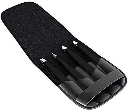 ست موچین 4 تکه Tweezer Guru - موچین ابرو نوک کج و نوک تیز استیل ضد زنگ - دقت عالی برای موهای صورت، موهای زیر پوستی، خرده چوب، جوش سرسیاه و حذف کنه (مشکی) ست موچین 4 تکه Tweezer Guru - موچین ابرو نوک کج و نوک تیز استیل ضد زنگ - دقت عالی برای موهای صورت، موهای زیر پوستی، خرده چوب، جوش سرسیاه و حذف کنه (مشکی)