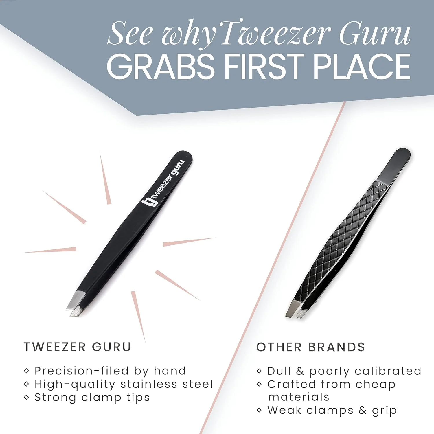 ست موچین 4 تکه Tweezer Guru - موچین ابرو نوک کج و نوک تیز استیل ضد زنگ - دقت عالی برای موهای صورت، موهای زیر پوستی، خرده چوب، جوش سرسیاه و حذف کنه (مشکی) ست موچین 4 تکه Tweezer Guru - موچین ابرو نوک کج و نوک تیز استیل ضد زنگ - دقت عالی برای موهای صورت، موهای زیر پوستی، خرده چوب، جوش سرسیاه و حذف کنه (مشکی)