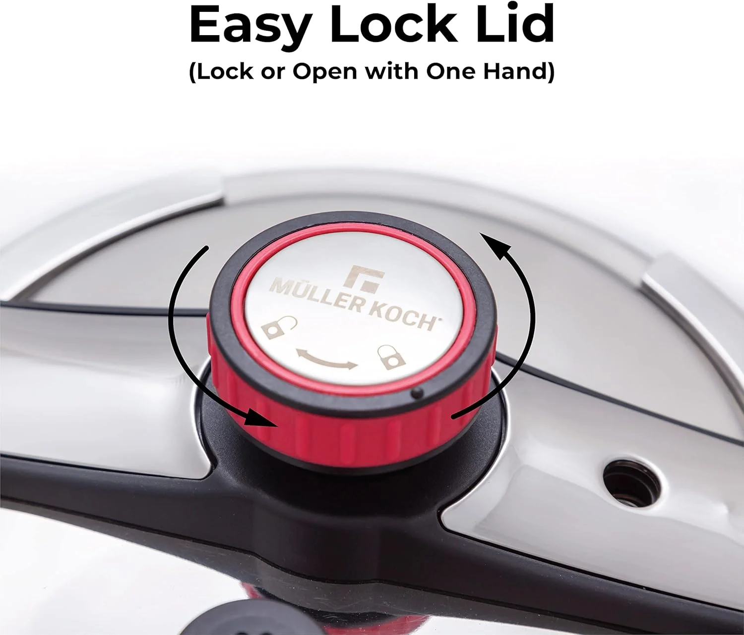 زودپز مولر کخ (استیل ضد زنگ، کف القایی، نشانگر فشار) (ست (7 لیتر + 5 لیتر))