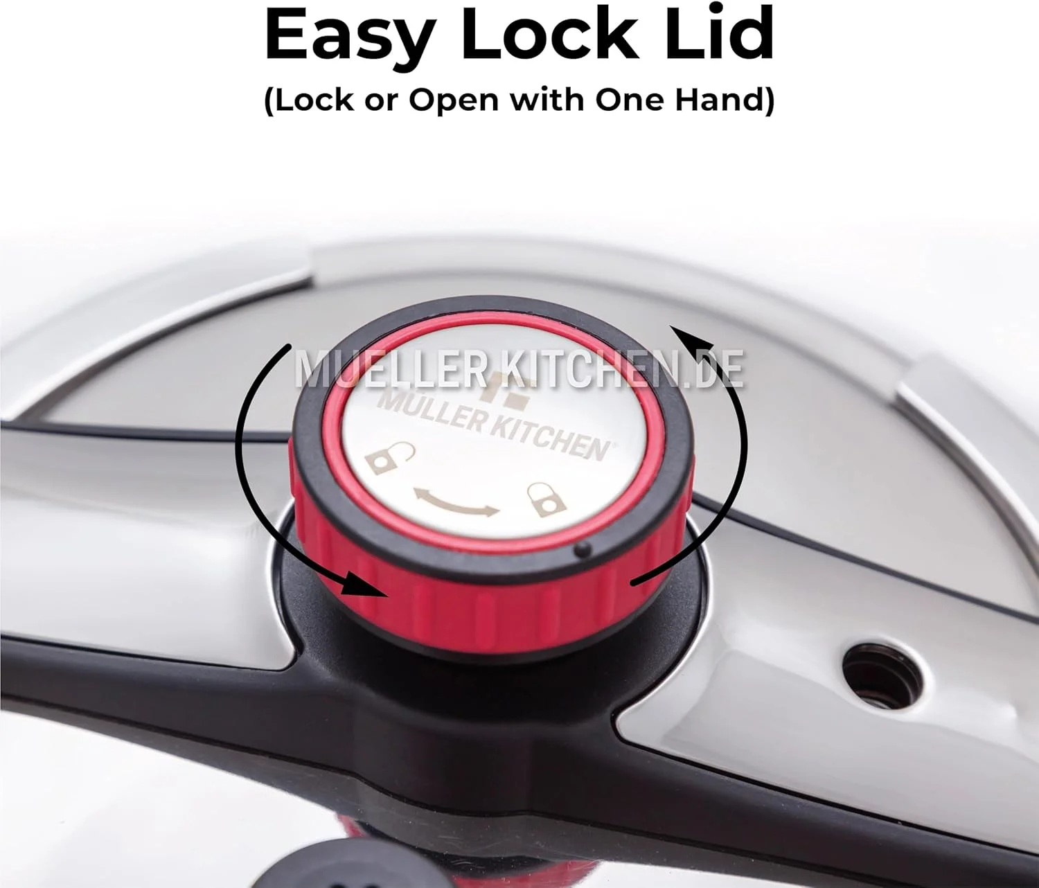 زودپز مولر مدل MK-3025 (10 لیتر، استیل ضد زنگ، کف القایی، نشانگر فشار)