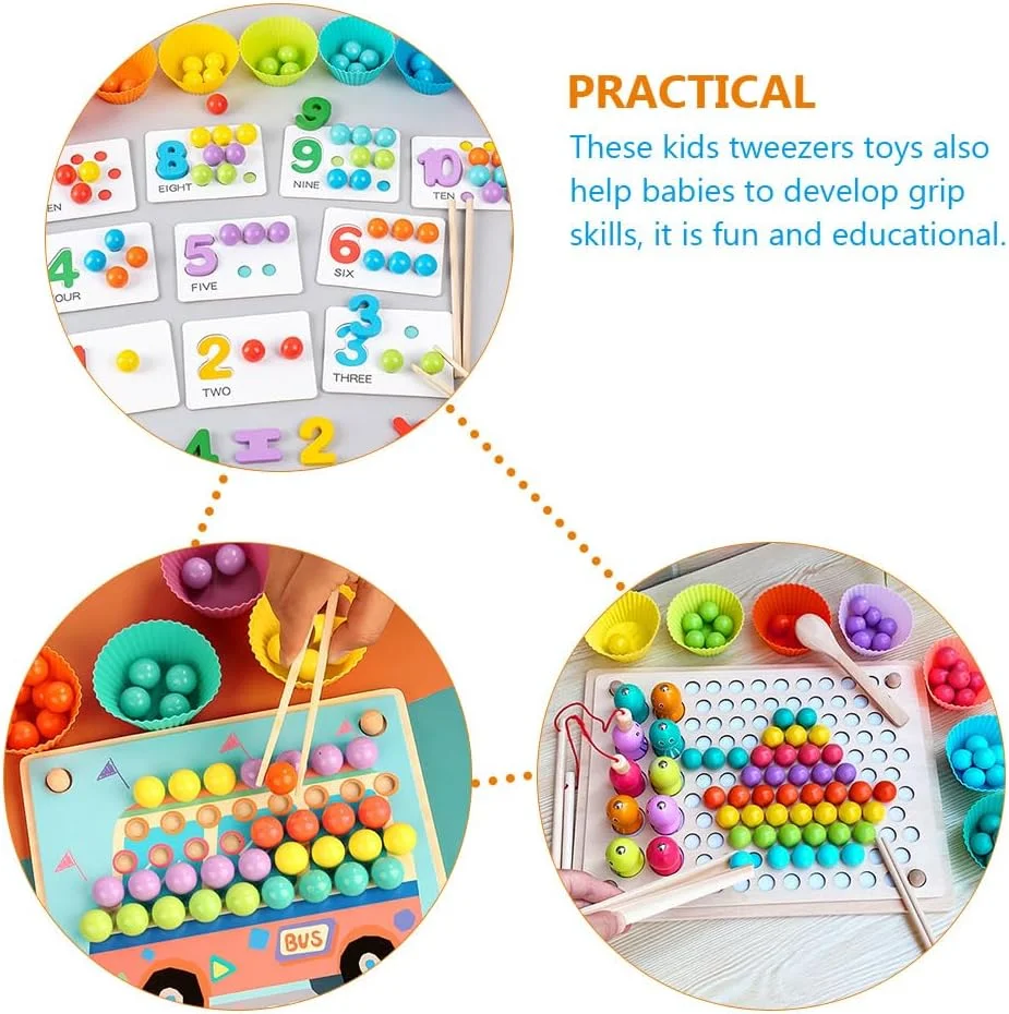 اسباب بازی تویویان 6 عددی پنس چوبی آموزشی برای تقویت مهارت های حرکتی ظریف پسران و دختران اسباب بازی تویویان 6 عددی پنس چوبی آموزشی برای تقویت مهارت های حرکتی ظریف پسران و دختران