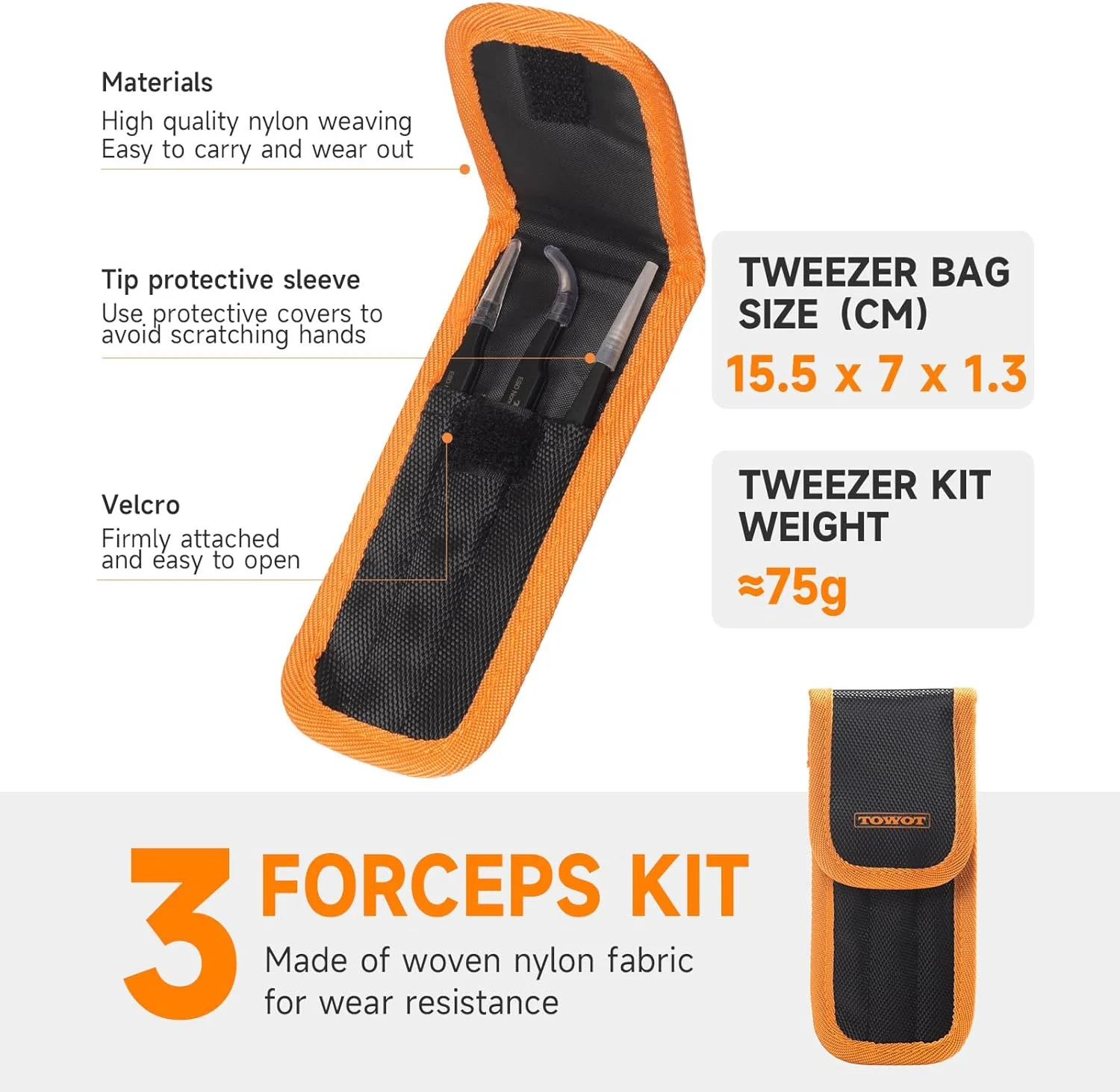 موچین TOWOT (نوک ظریف صاف بلند (140 میلی متر)) موچین TOWOT (نوک ظریف صاف بلند (140 میلی متر))