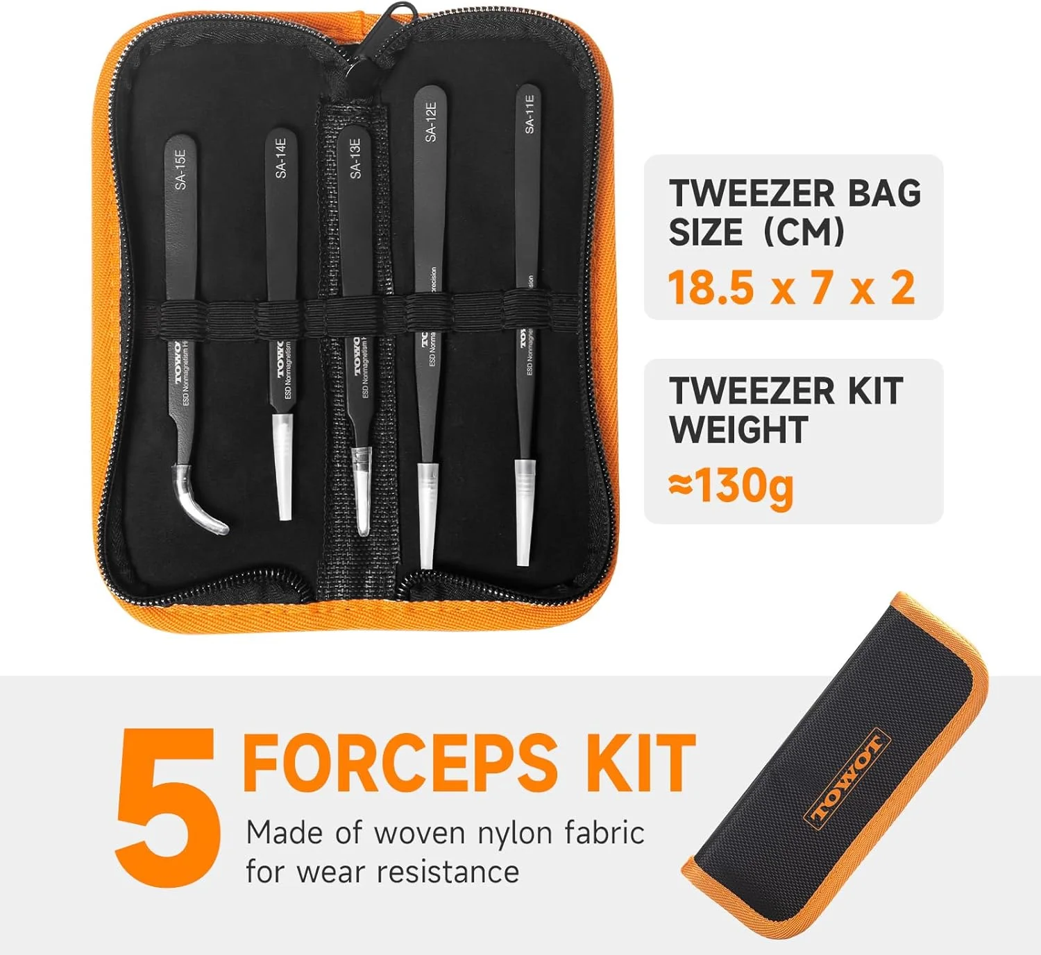 موچین TOWOT (نوک ظریف صاف بلند (140 میلی متر)) موچین TOWOT (نوک ظریف صاف بلند (140 میلی متر))