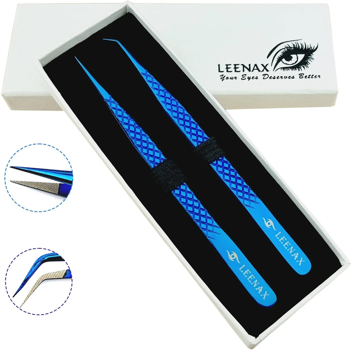 موچین اکستنشن مژه لینکس، نوک فیبری (ضد لغزش)، 2 عددی، موچین والیوم مستقیم و 45 درجه، استیل ضد زنگ ژاپنی (آبی) موچین اکستنشن مژه لینکس، نوک فیبری (ضد لغزش)، 2 عددی، موچین والیوم مستقیم و 45 درجه، استیل ضد زنگ ژاپنی (آبی)